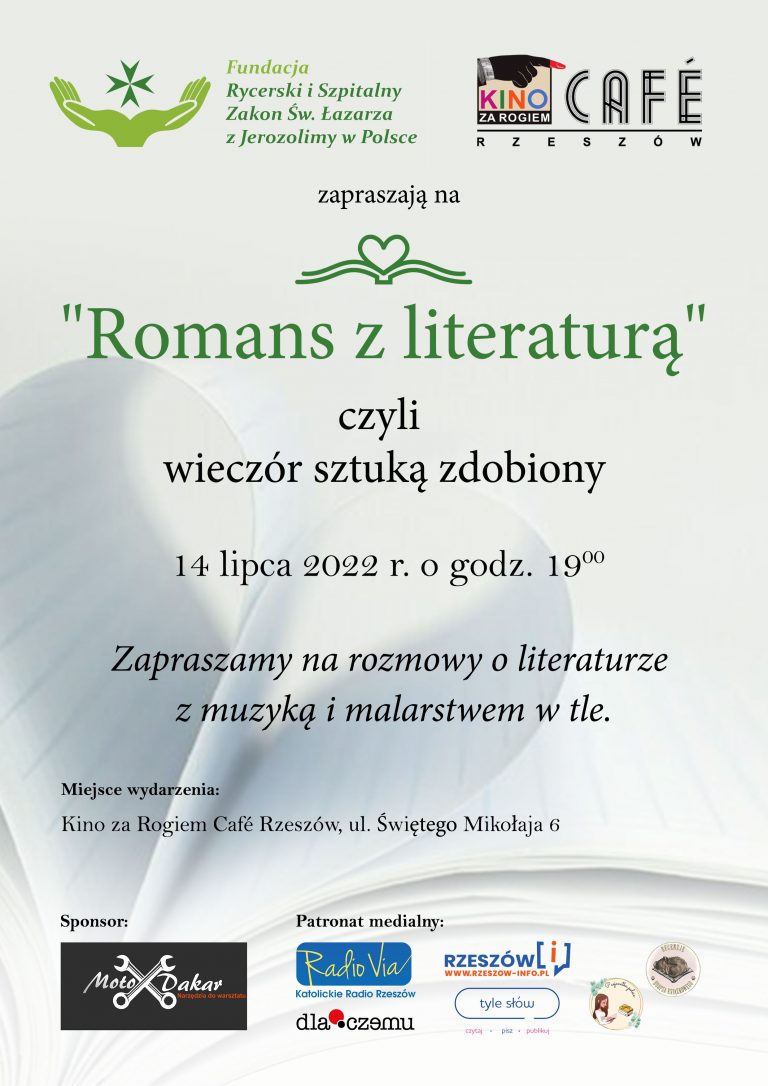 „Romans z literaturą” – zaproszenie na wieczór ze sztuką w tle